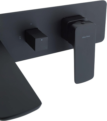 Allen Brau Смеситель для ванны с душем Infinity 5.21007-31 (с внутренней частью) черный матовый – фотография-14